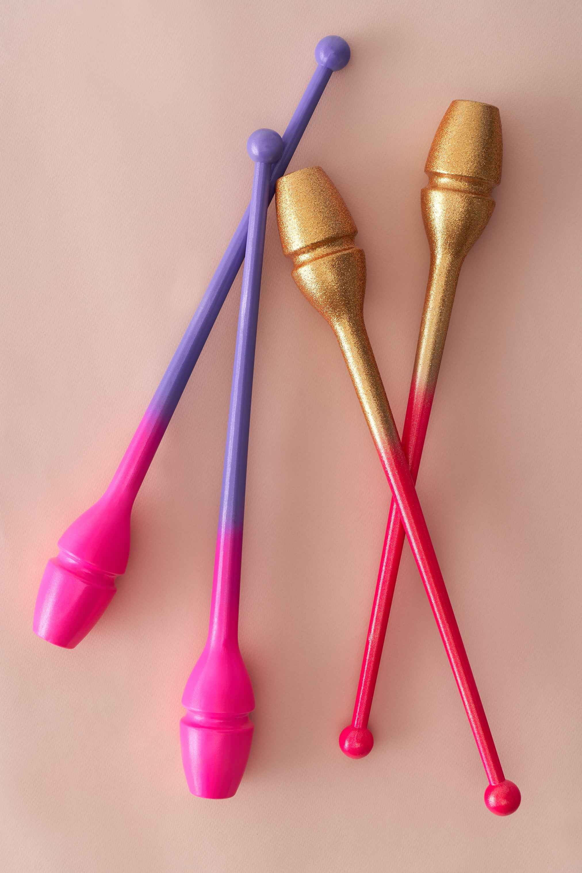 Massues de gymnastique rythmique dégradées (4 coloris)