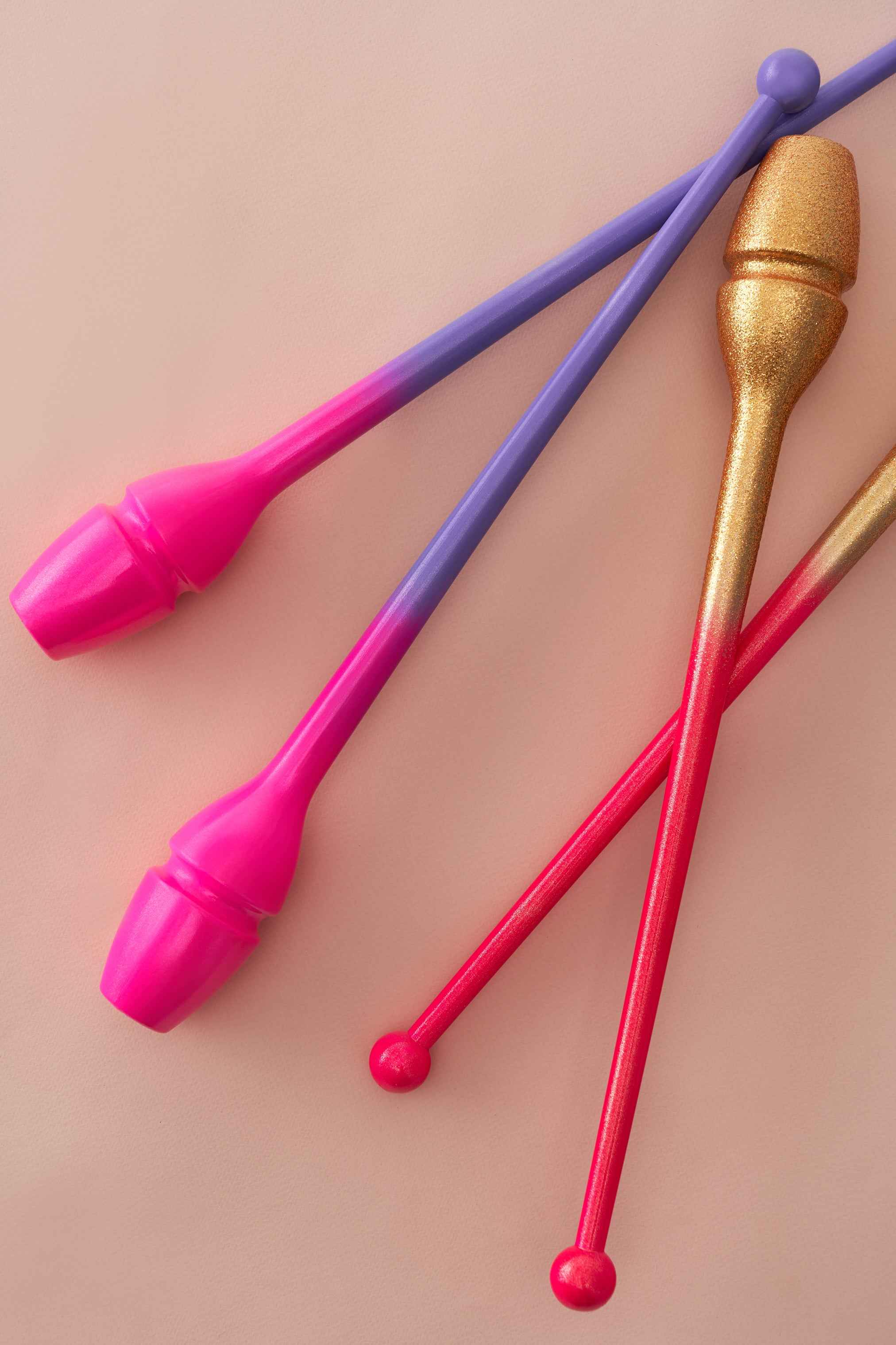 Massues de gymnastique rythmique dégradées (4 coloris)