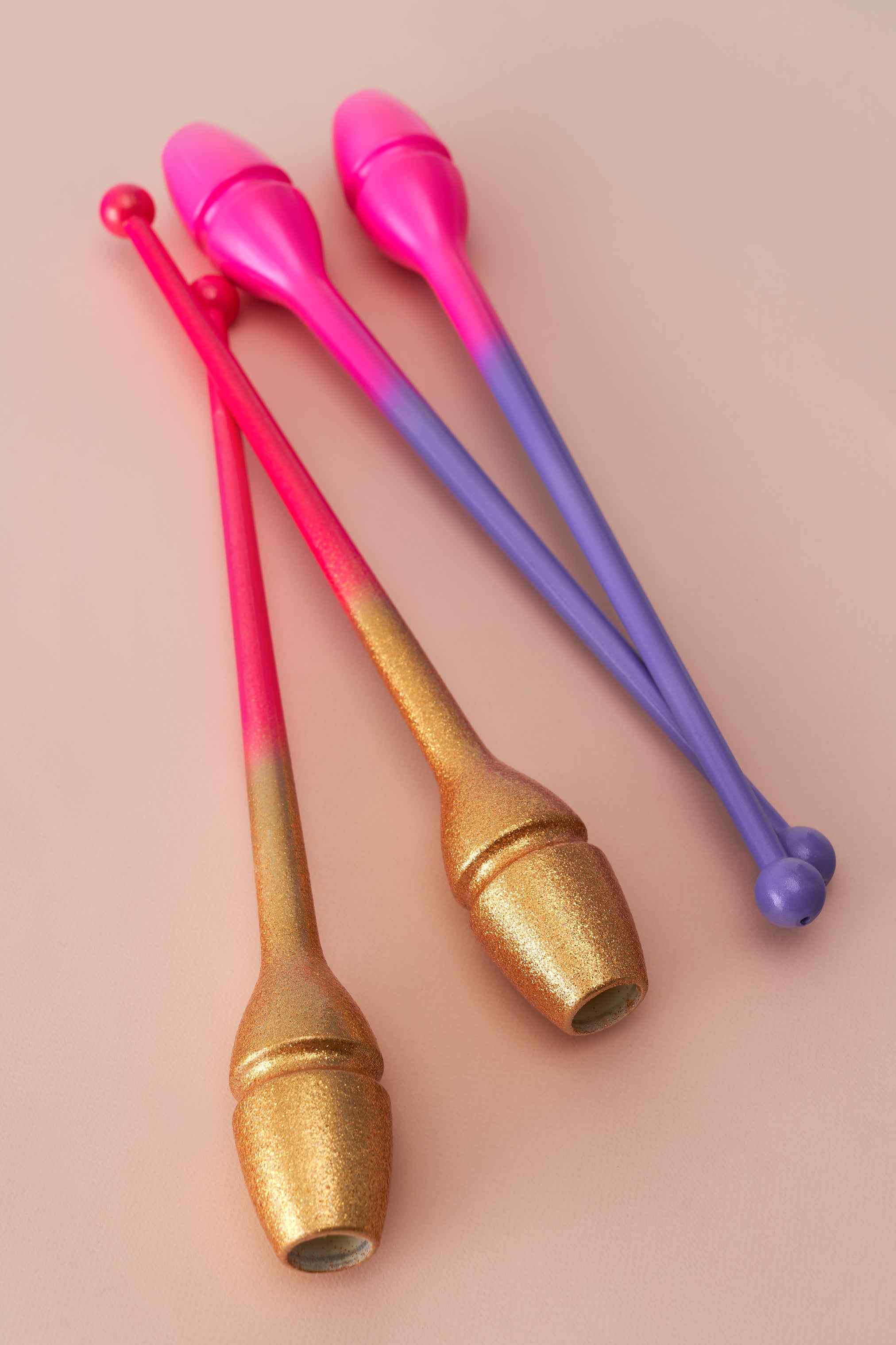 Massues de gymnastique rythmique dégradées (4 coloris)