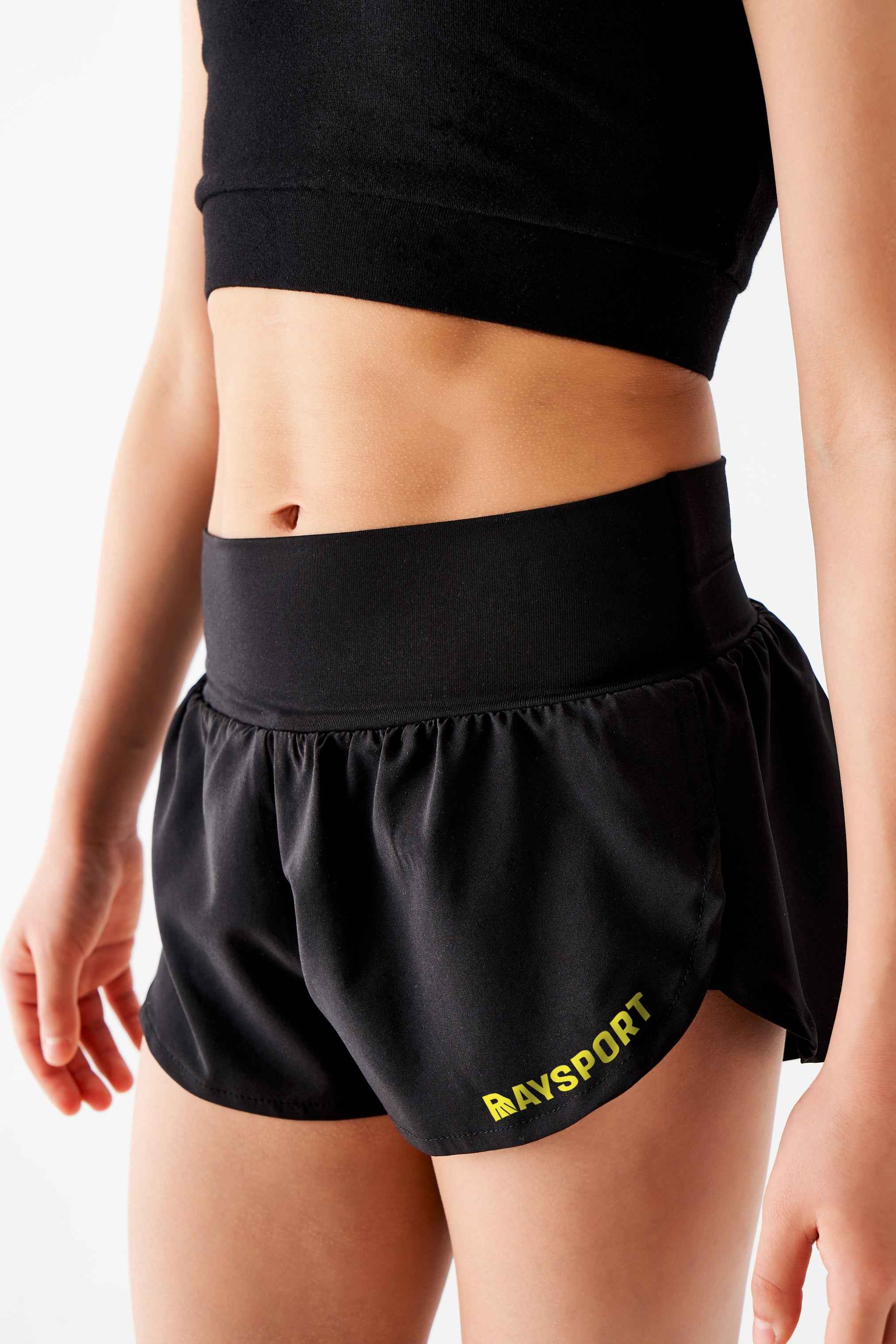 Short parachute à double épaisseur " Brigitte " (noir)