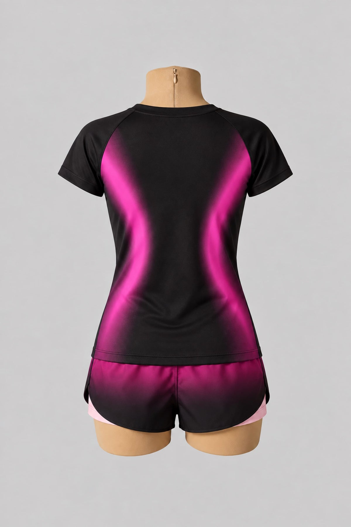 T-shirt basique cintré à col en V (manches courtes) - Raysport