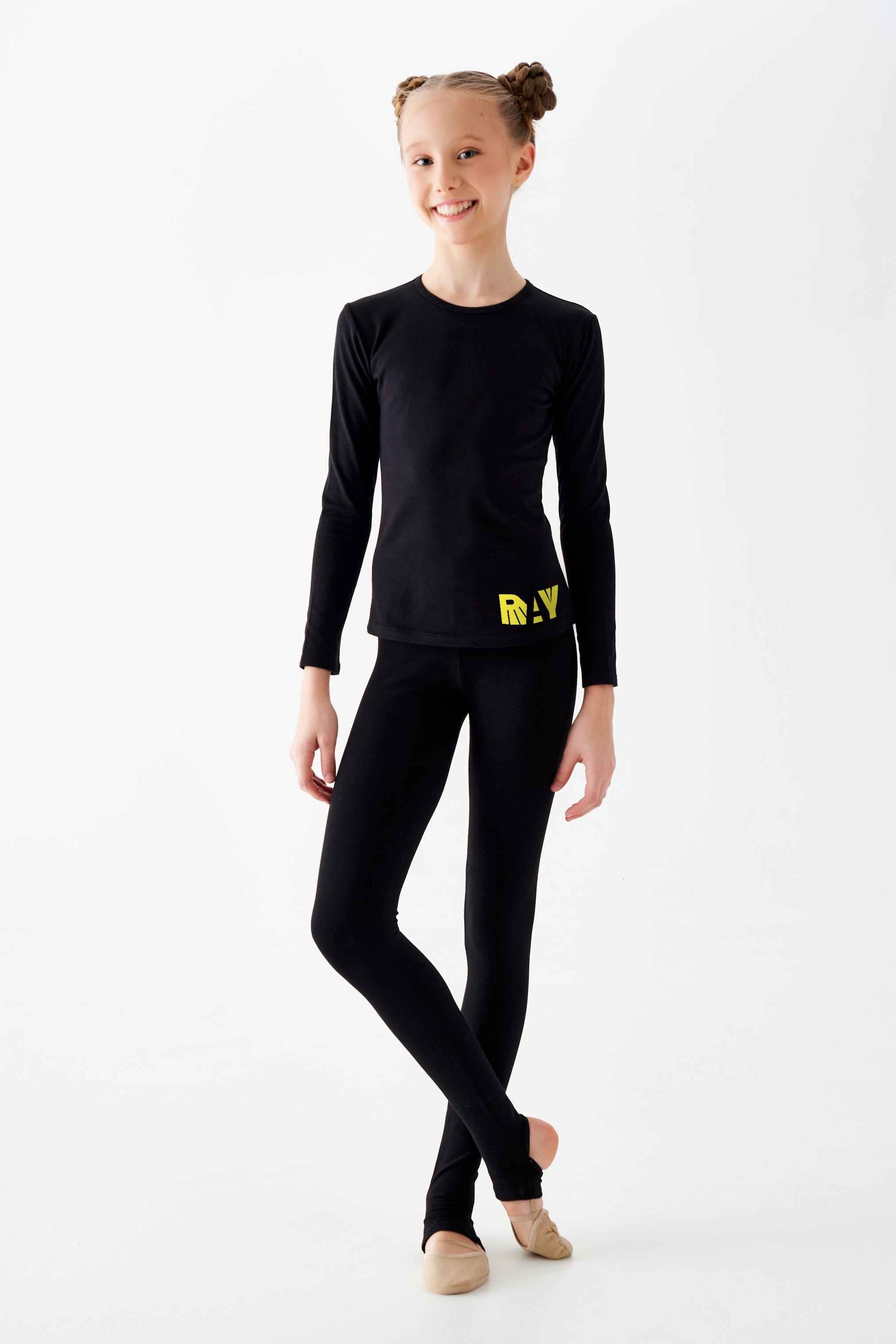 Leggings de gymnastique " Claire " avec étriers (noir)