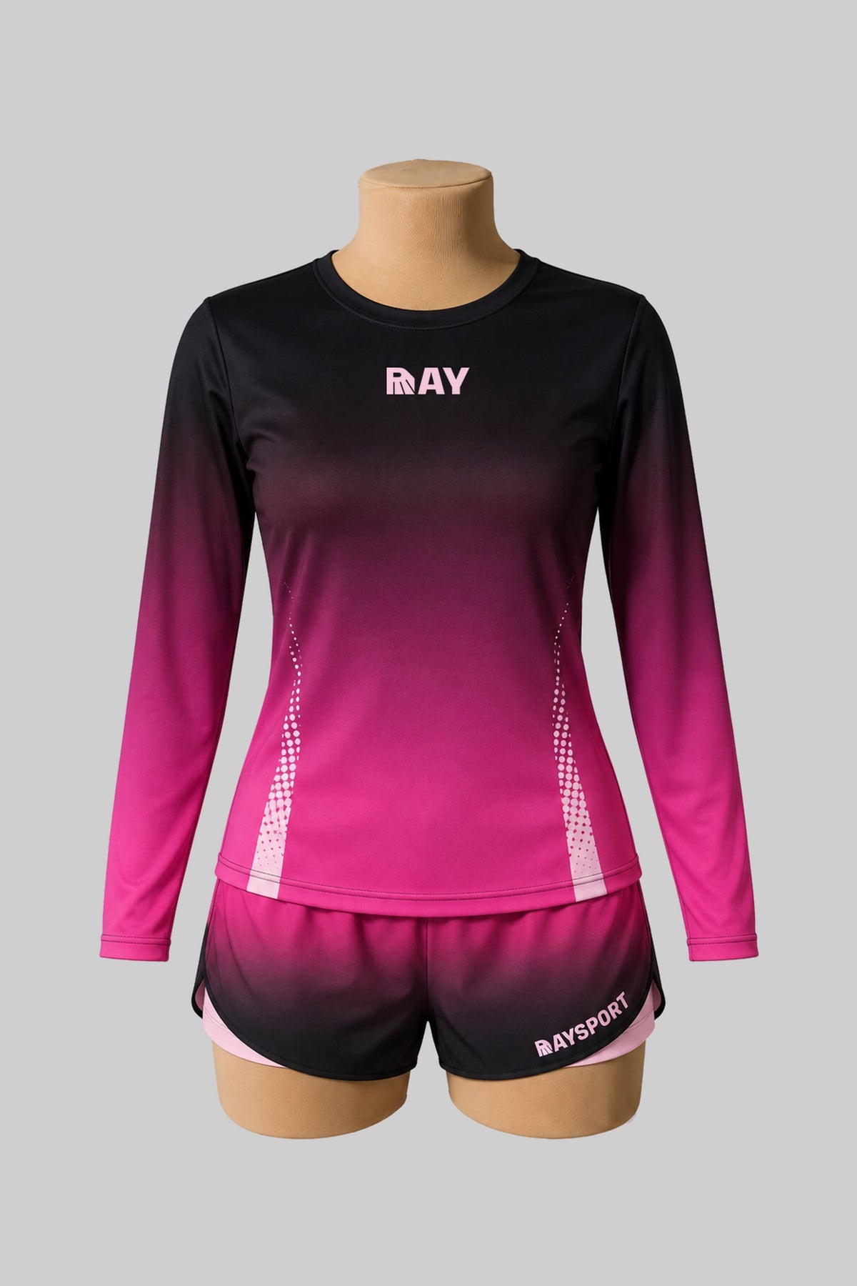 T-shirt basique cintré à col rond (manches longues) - Raysport