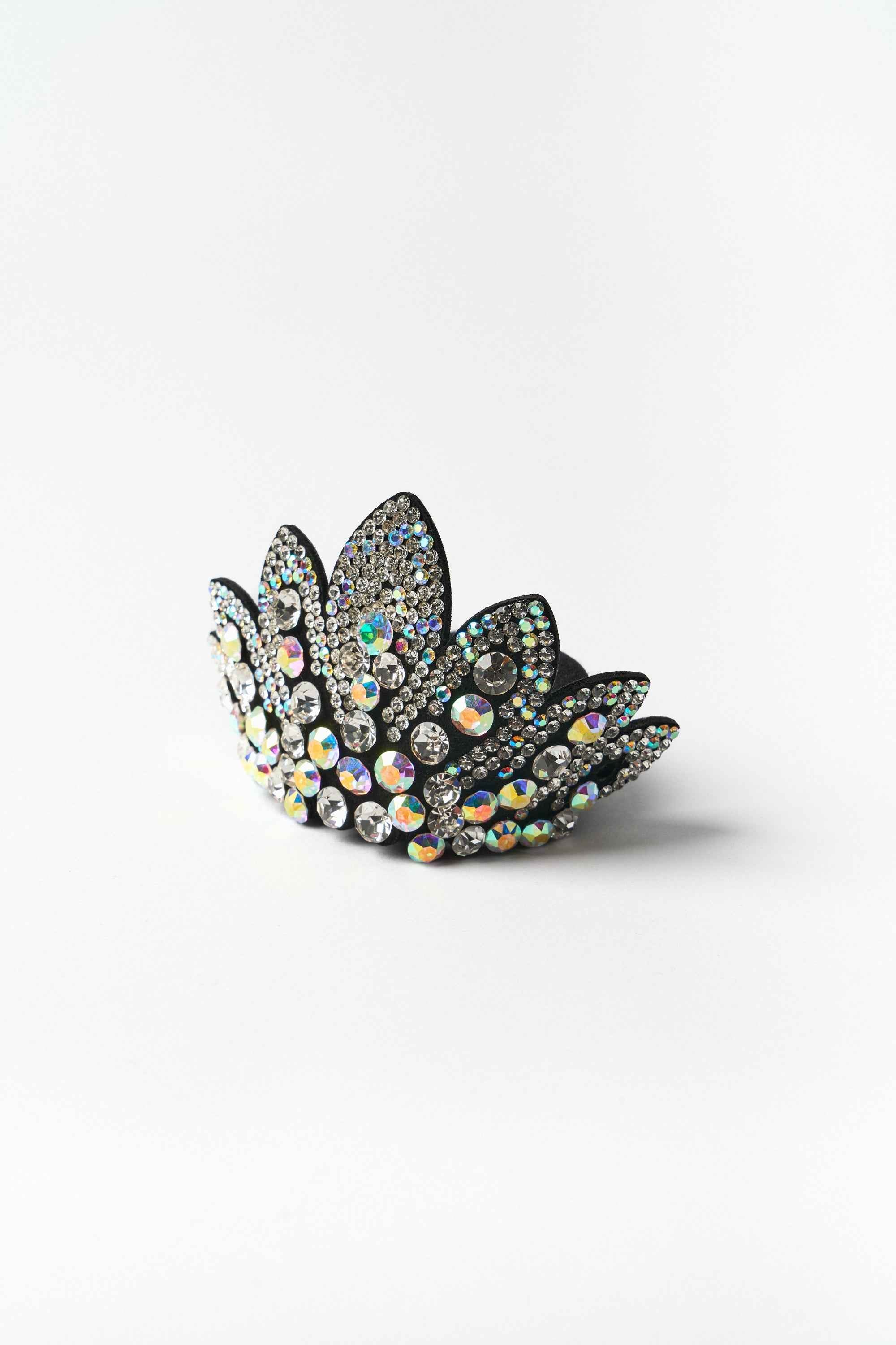 Élastique à cheveux avec strass "Brillance de Fleur" (8 Coloris)