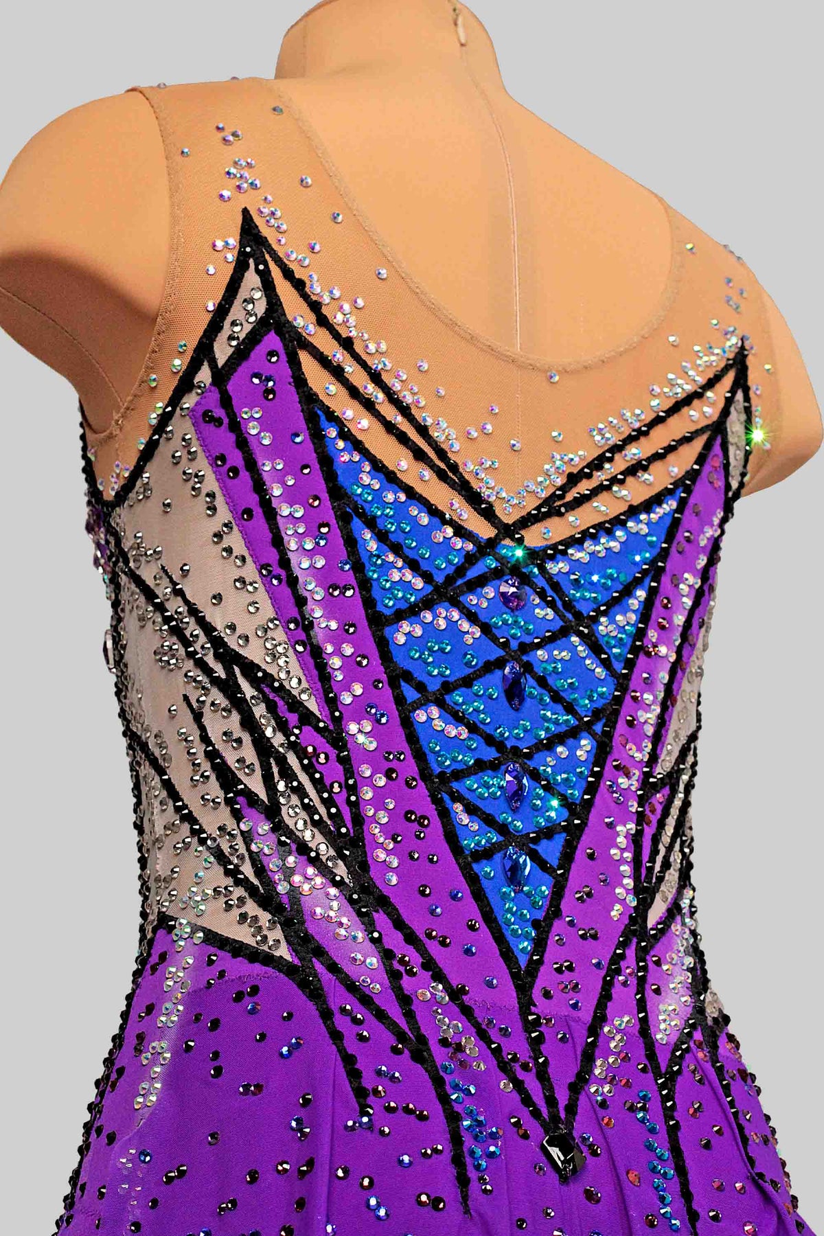 Justaucorps de gymnastique rythmique Violette (Série Elite) - Raysport