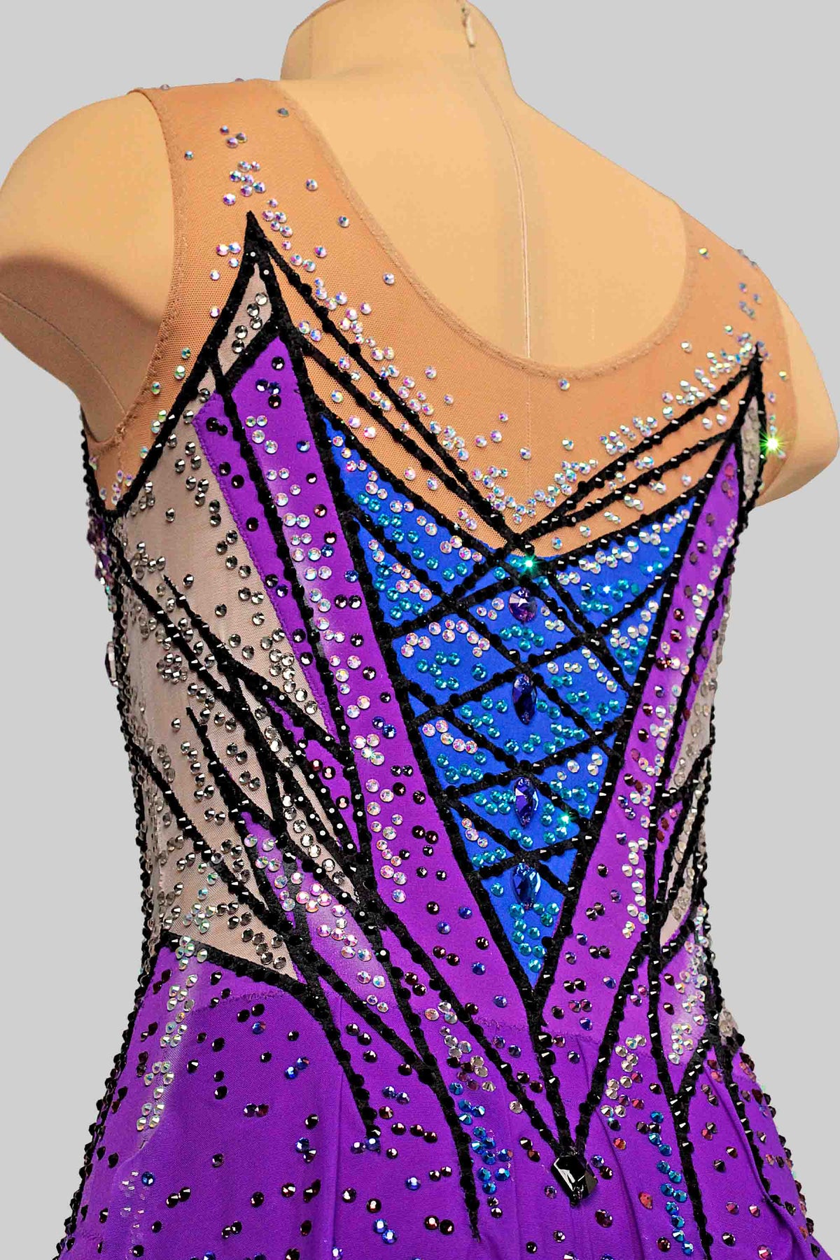 Justaucorps de gymnastique rythmique Violette (Série Elite) - Raysport