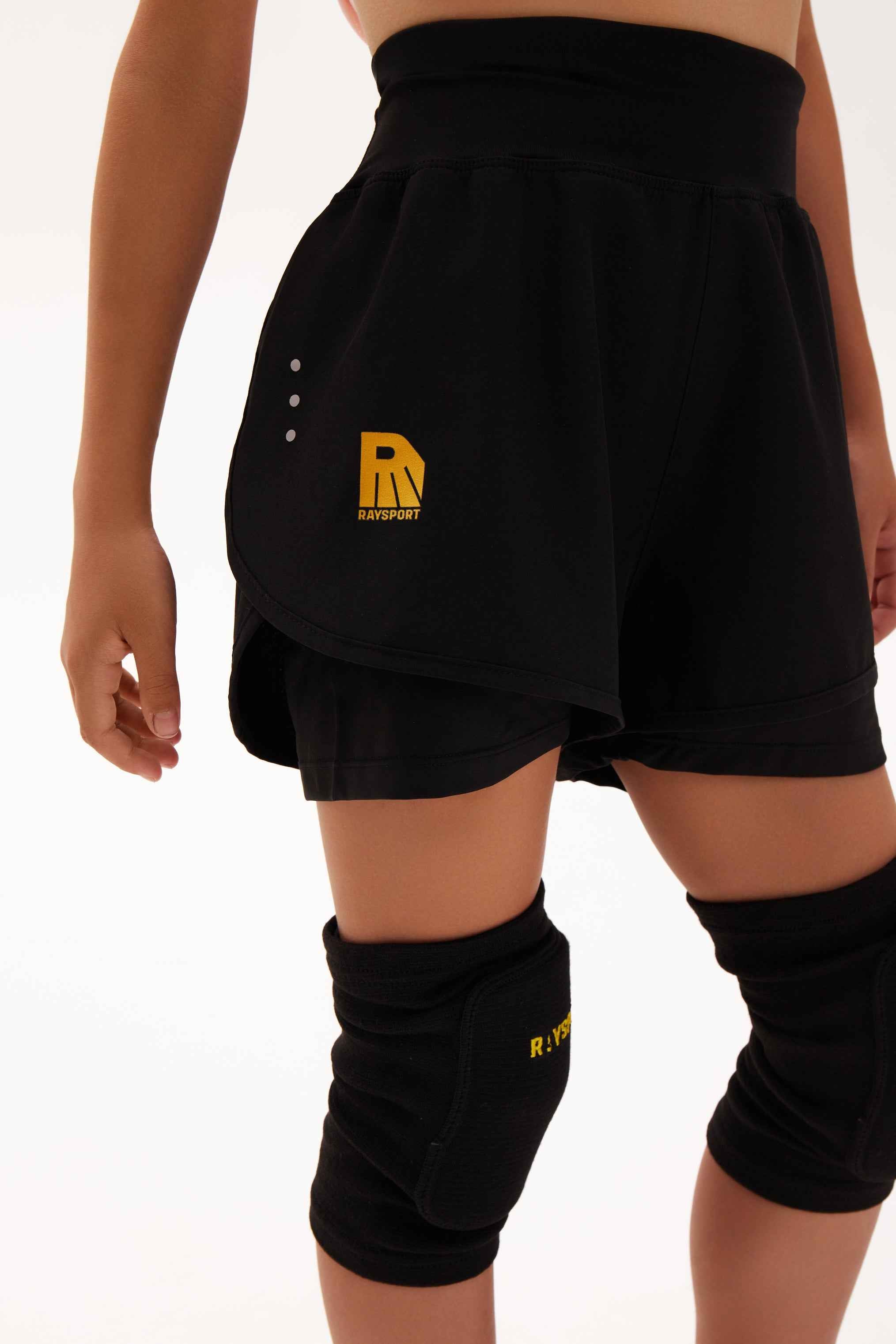Short de sport 2 en 1 " Raysport " (noir)