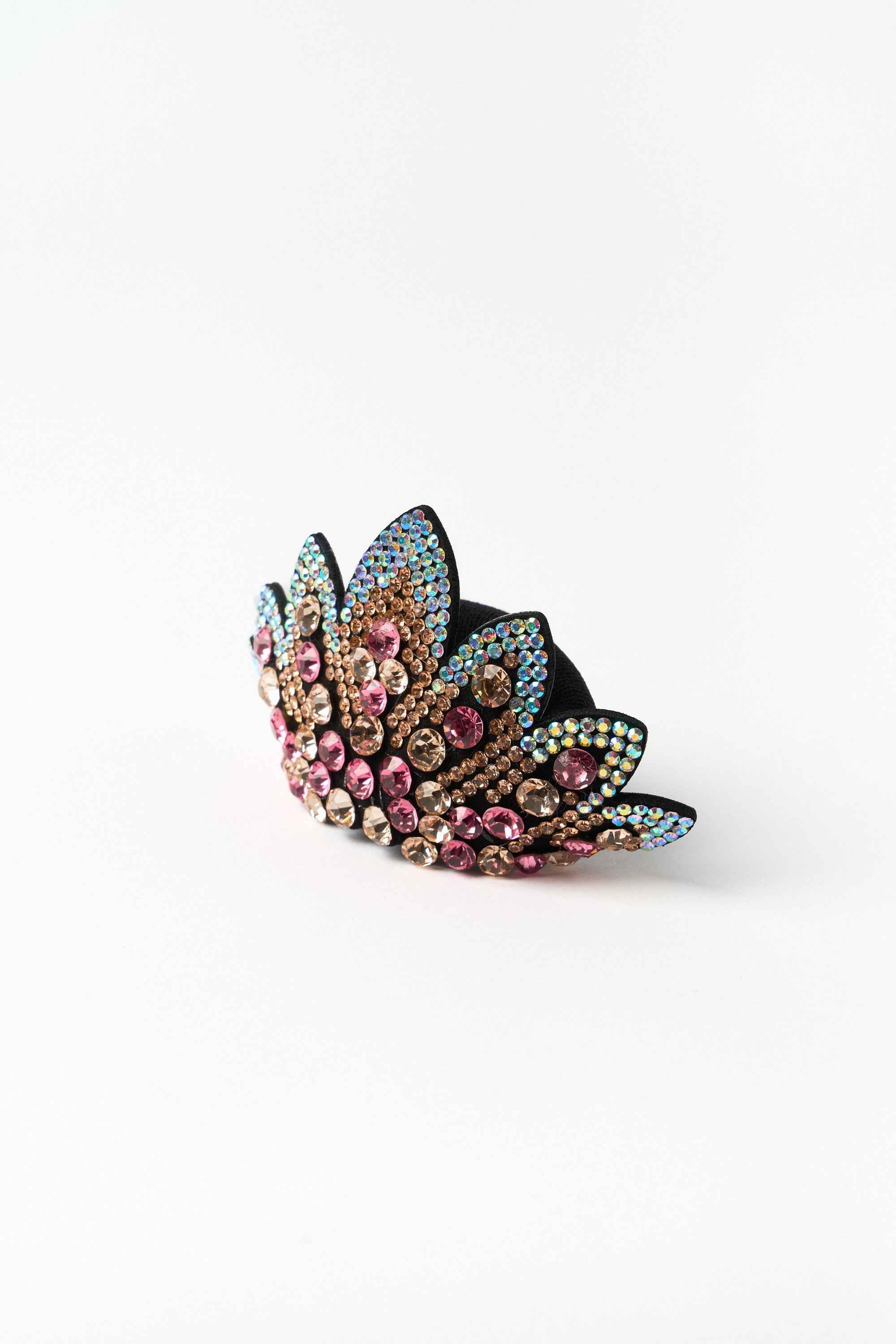 Élastique à cheveux avec strass "Brillance de Fleur" (8 Coloris)