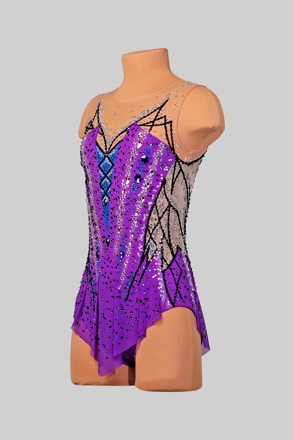 Justaucorps de gymnastique rythmique Violette (Série Elite) - Raysport