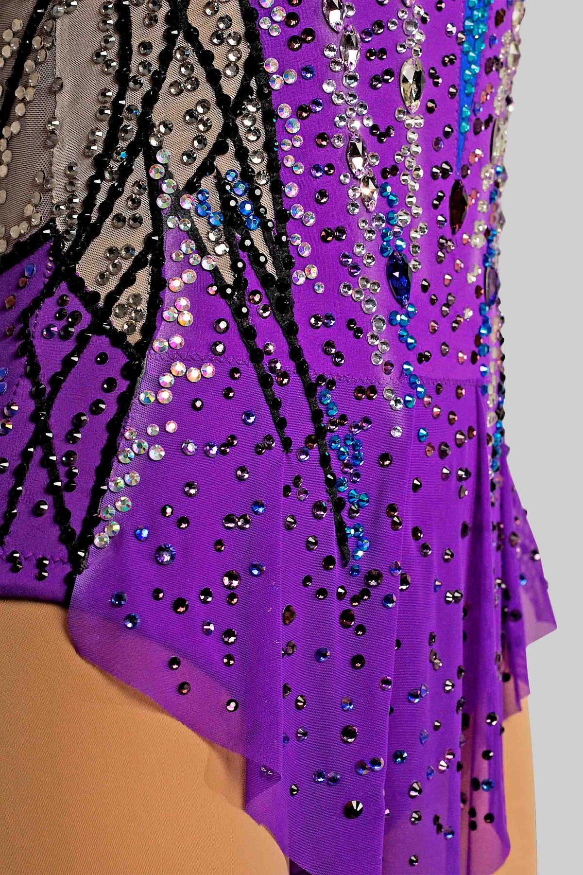 Justaucorps de gymnastique rythmique Violette (Série Elite) - Raysport