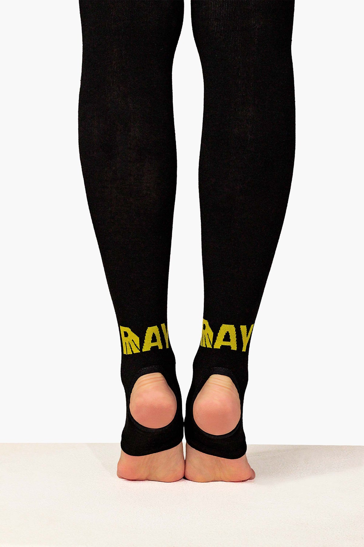 Guêtres de sport à talon ouvert Ray (noires) - Raysport