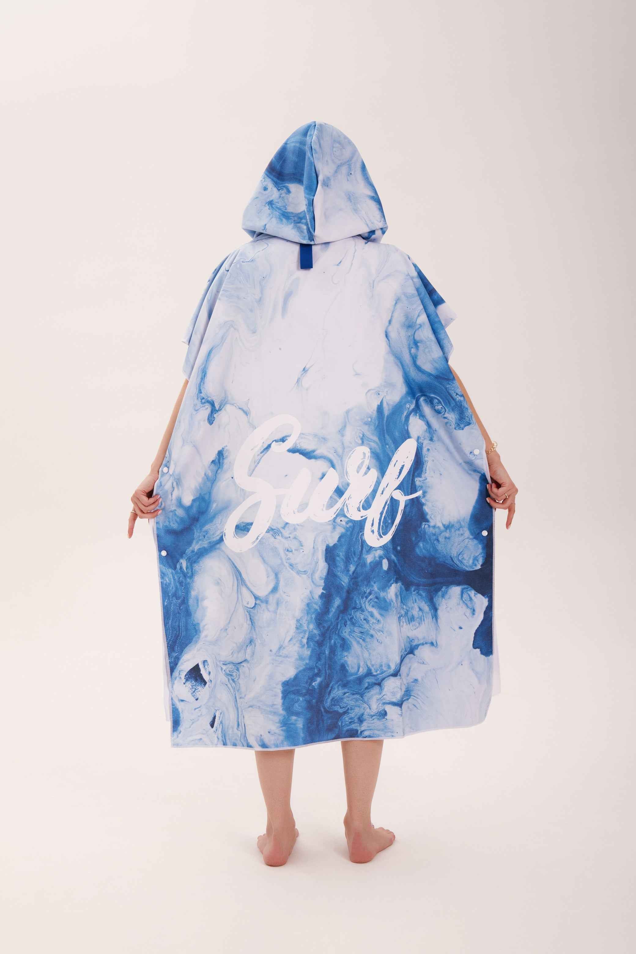 Poncho de plage microfibre avec capuche