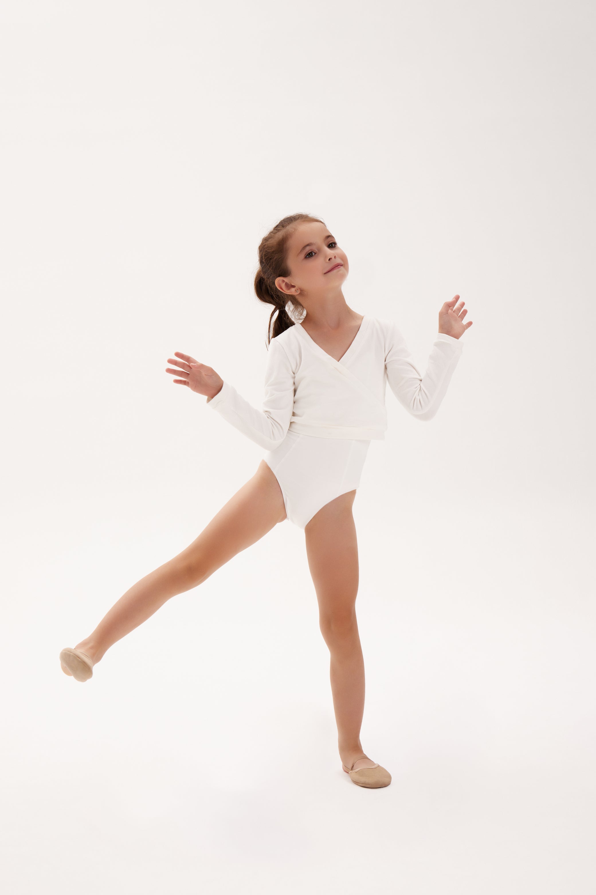 Tenue de danse classique " Grace " : justaucorps + cache-cœur à enfiler (2 coloris) - Raysport